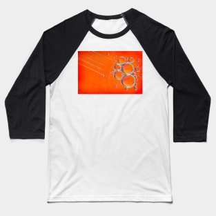 Orange Bubbles Oil and Water Baseball T-Shirt